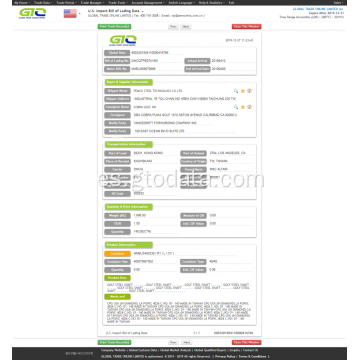 Acero USA Importación de datos aduaneros